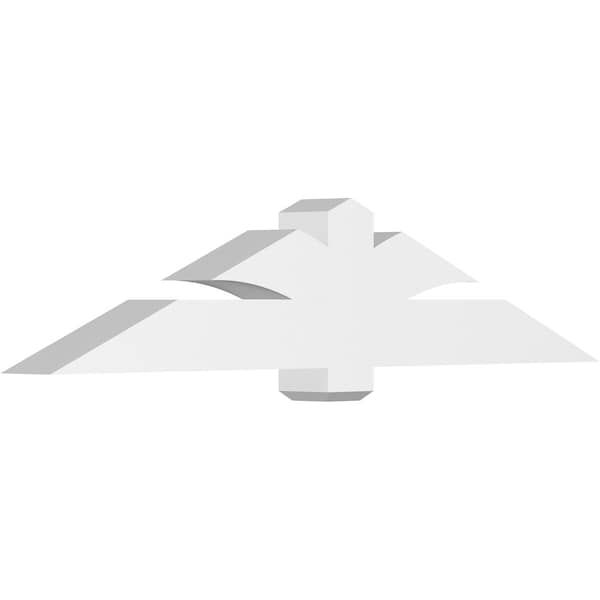 Ekena Millwork Redmond Architectural Grade PVC Gable Bracket, 72"W x 15"H x 6"D x 6"F, 5/12 Pitch GBP072X15X0606RED00 - main